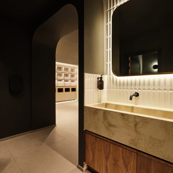 Bespoke sports club interior photographed for an interior design portfolio