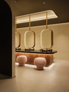 Bespoke sports club interior photographed for an interior design portfolio