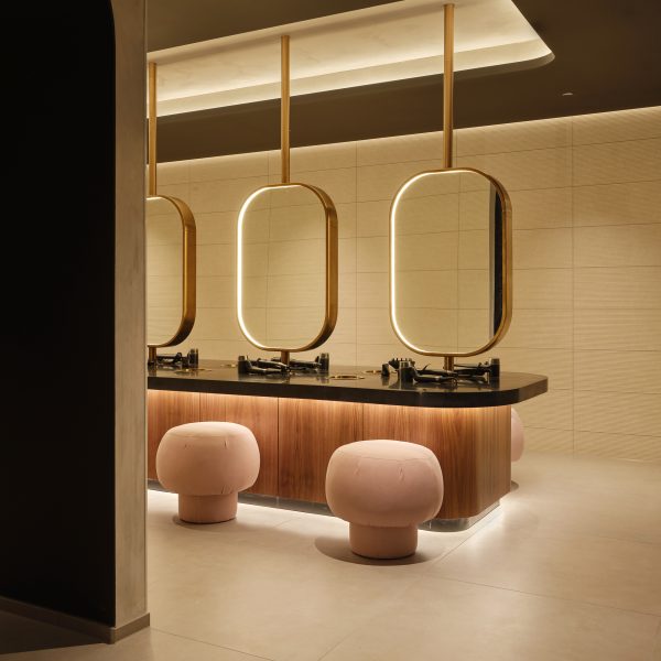 Bespoke sports club interior photographed for an interior design portfolio
