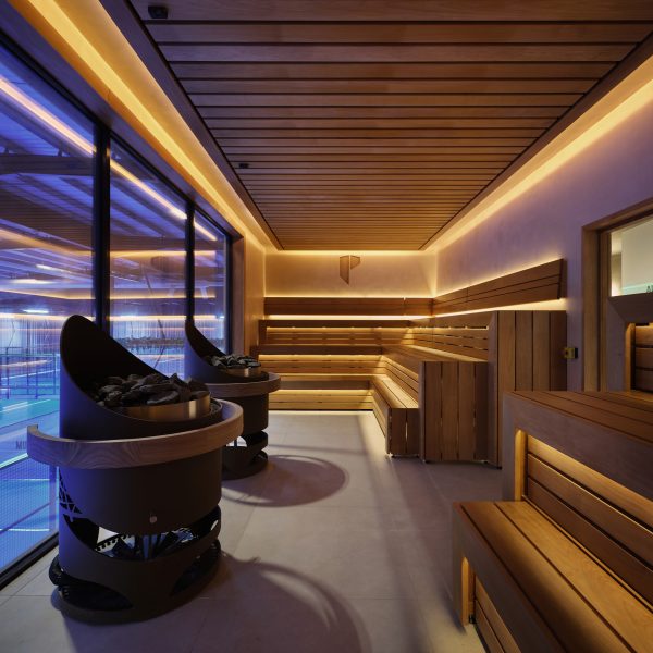 Bespoke sports club interior photographed for an interior design portfolio