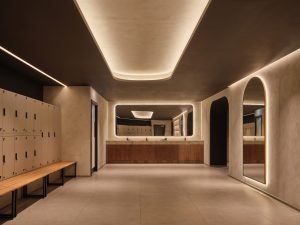 Bespoke sports club interior photographed for an interior design portfolio