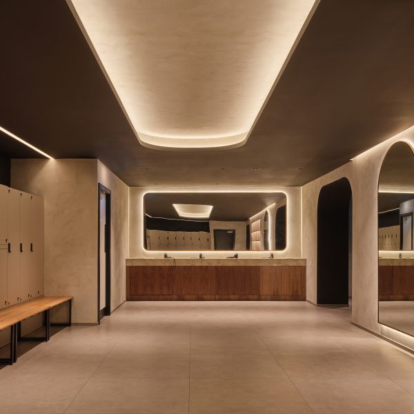 Bespoke sports club interior photographed for an interior design portfolio