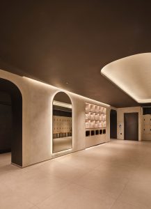 Bespoke sports club interior photographed for an interior design portfolio